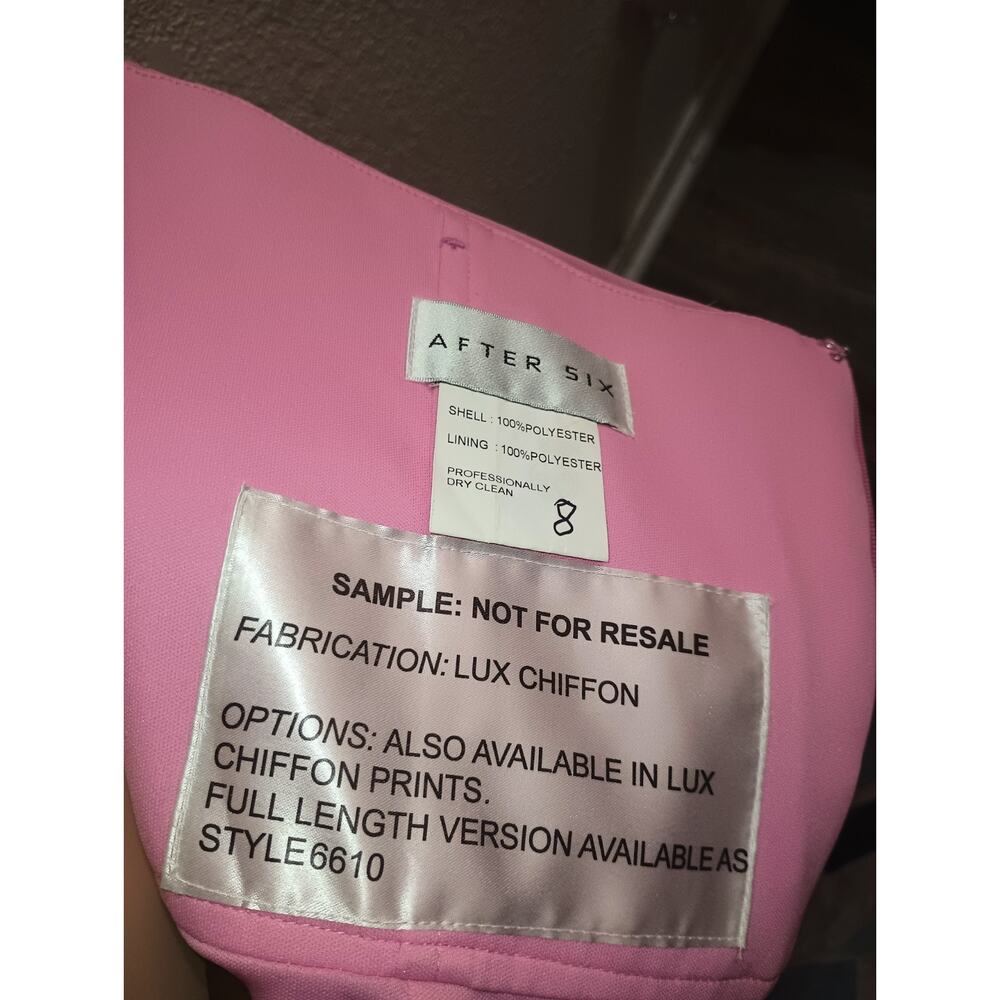 After Six Pink Strapless Sweetheart Gown Size 8 W011 - Picture 12 of 12